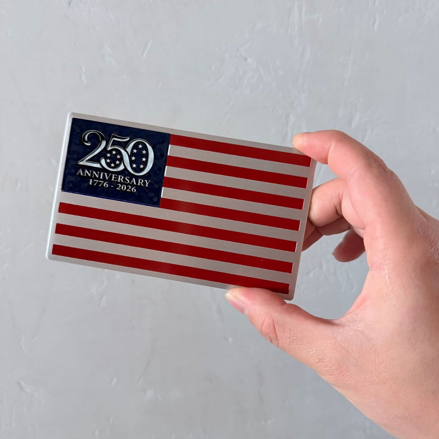 Patriot Flag Metal Car Emblem Badge