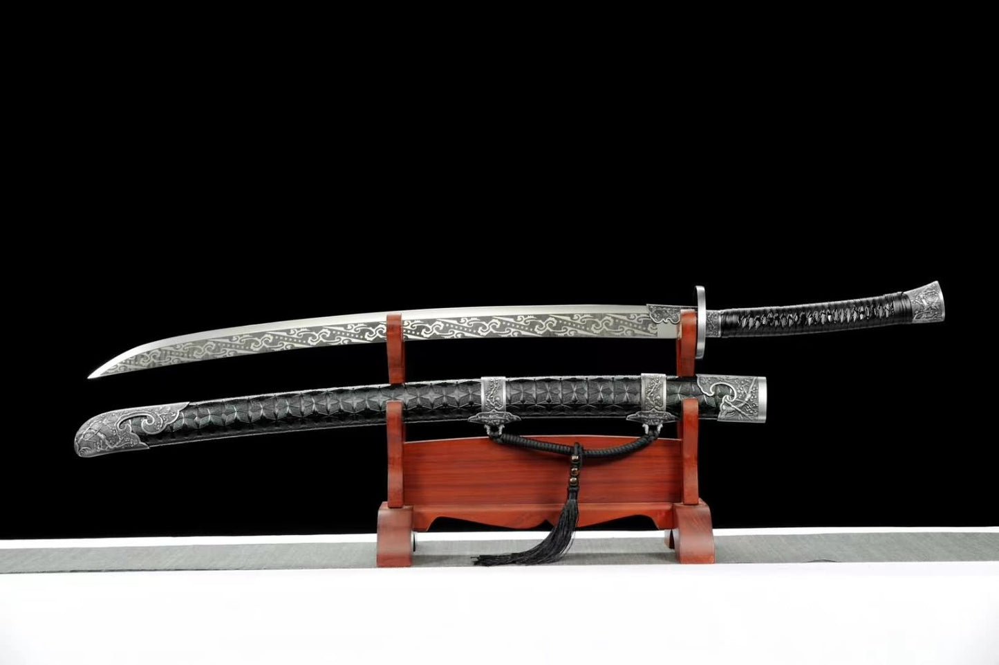 Chinese Meihua Qing dao- Traditional Handcrafted Sword with High Carbon Steel Blade