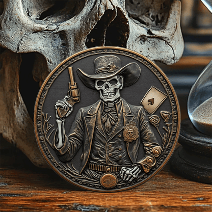 Cowboy Skull Challenge Coin