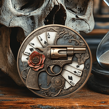 Cowboy Skull Challenge Coin
