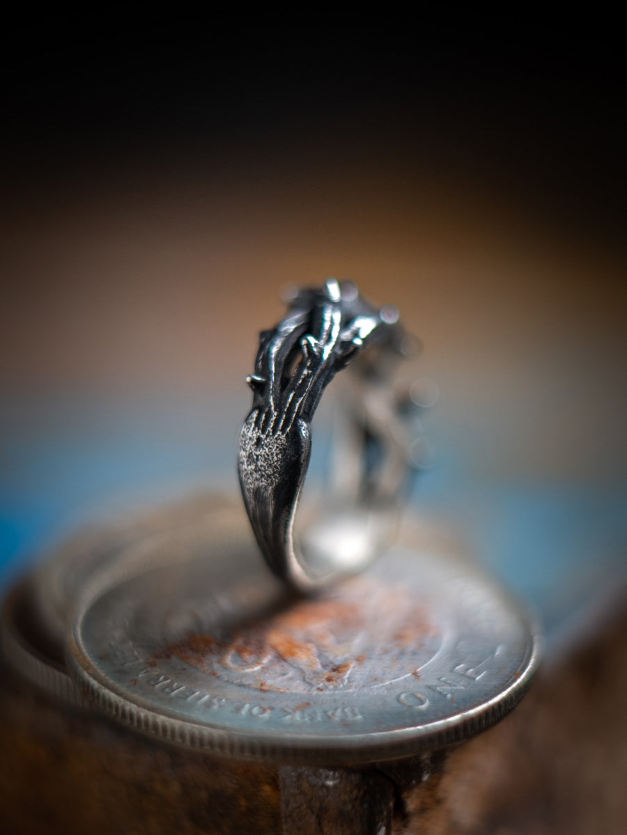 “Endure and Rise” | Vintage Black Thorn Ring