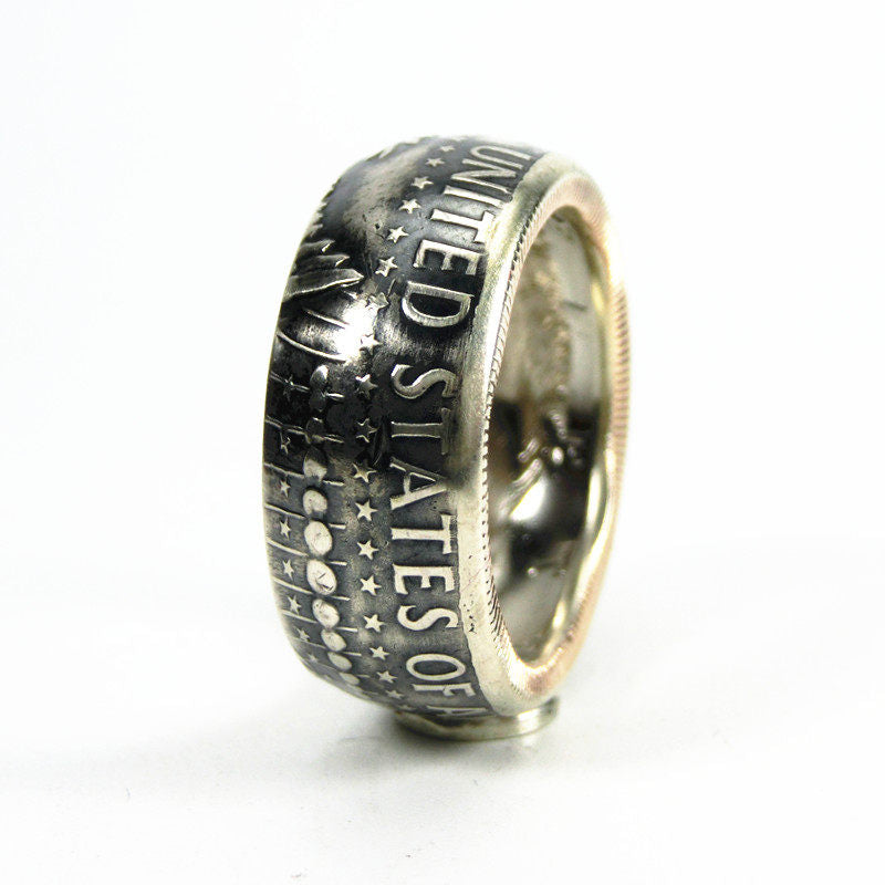 Handmade 50¢ Kennedy Half Dollar Silver Ring