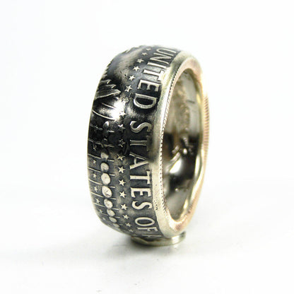 Handmade 50¢ Kennedy Half Dollar Silver Ring