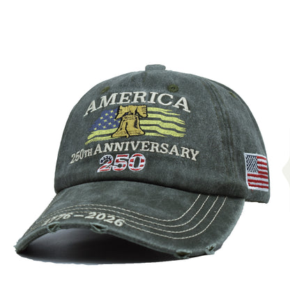 America 250th Anniversary Embroidered Baseball Cap