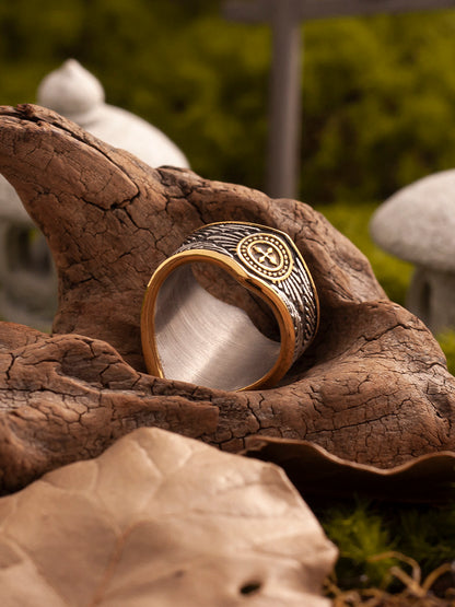 “Steadfast Guardian” Vintage Polaris Star Wide Band Ring