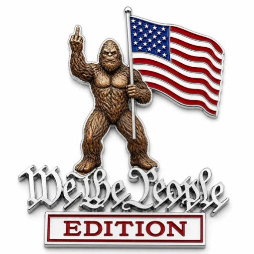 Patriot Flag Metal Car Emblem Badge