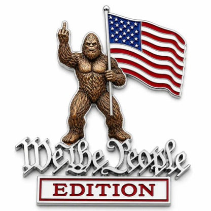 Patriot Flag Metal Car Emblem Badge