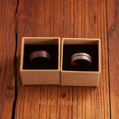 “Angora Red” Nordic Color-Block Ring