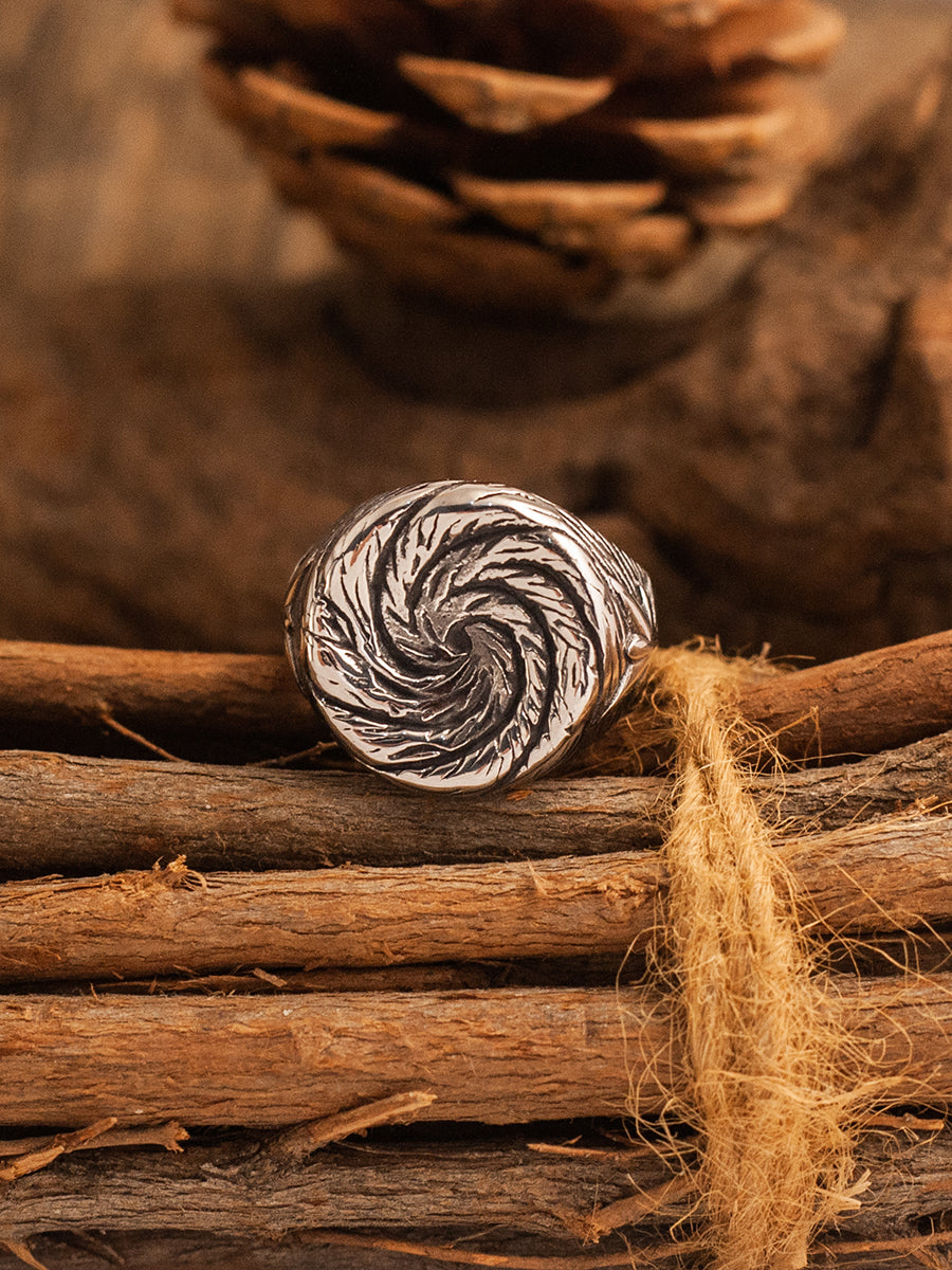 “Vortex Eight-Point Star” | Vintage Signet Ring