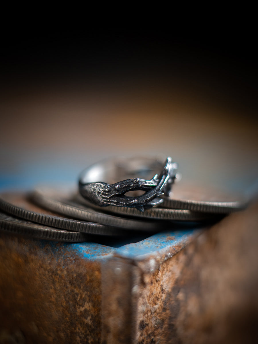 “Endure and Rise” | Vintage Black Thorn Ring