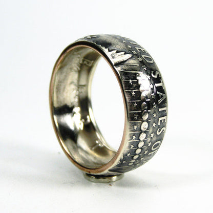 Handmade 50¢ Kennedy Half Dollar Silver Ring