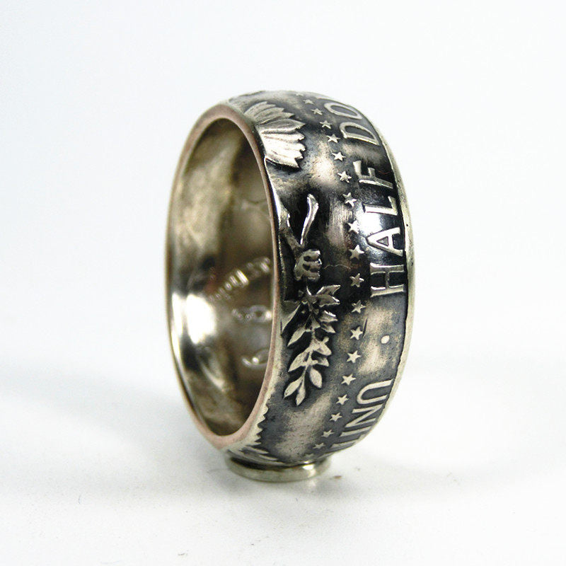 Handmade 50¢ Kennedy Half Dollar Silver Ring