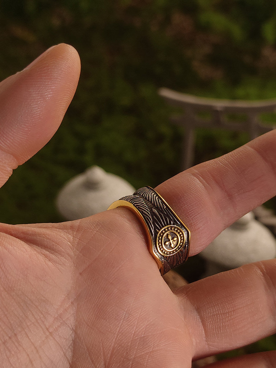 “Steadfast Guardian” Vintage Polaris Star Wide Band Ring