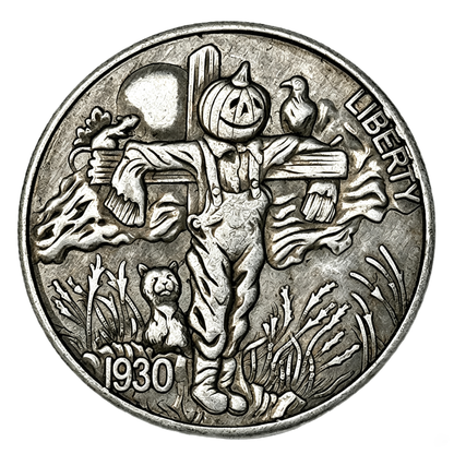 1930 Pumpkin Head Scarecrow Coin