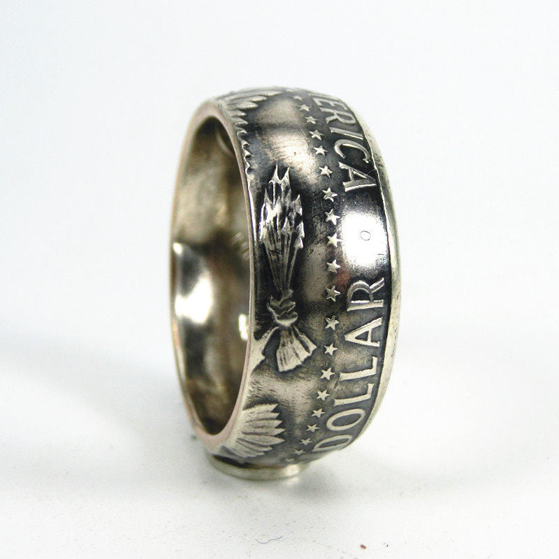Handmade 50¢ Kennedy Half Dollar Silver Ring
