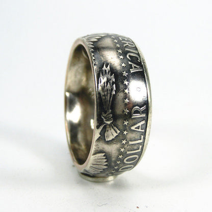 Handmade 50¢ Kennedy Half Dollar Silver Ring