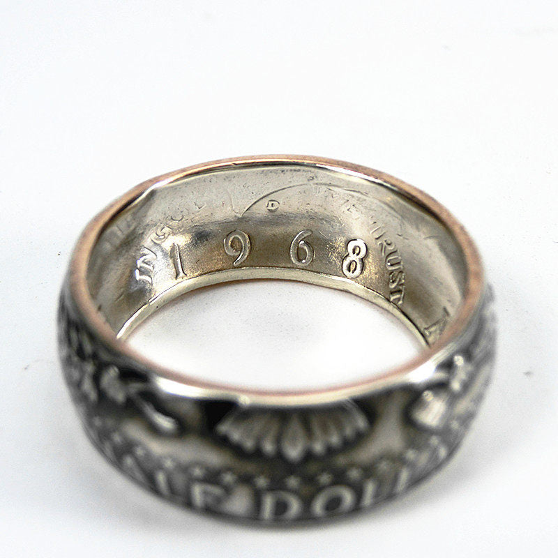 Handmade 50¢ Kennedy Half Dollar Silver Ring