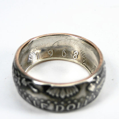 Handmade 50¢ Kennedy Half Dollar Silver Ring
