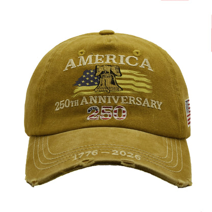 America 250th Anniversary Embroidered Baseball Cap