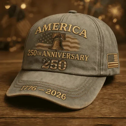 America 250th Anniversary Embroidered Baseball Cap