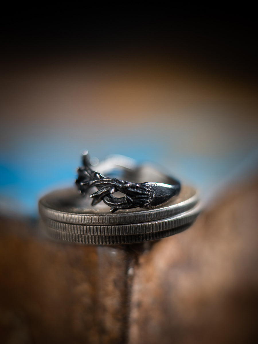 “Endure and Rise” | Vintage Black Thorn Ring