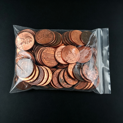 50pcs Vintage US One Cent Coins Collection (Random Years Copper Penny Lot)