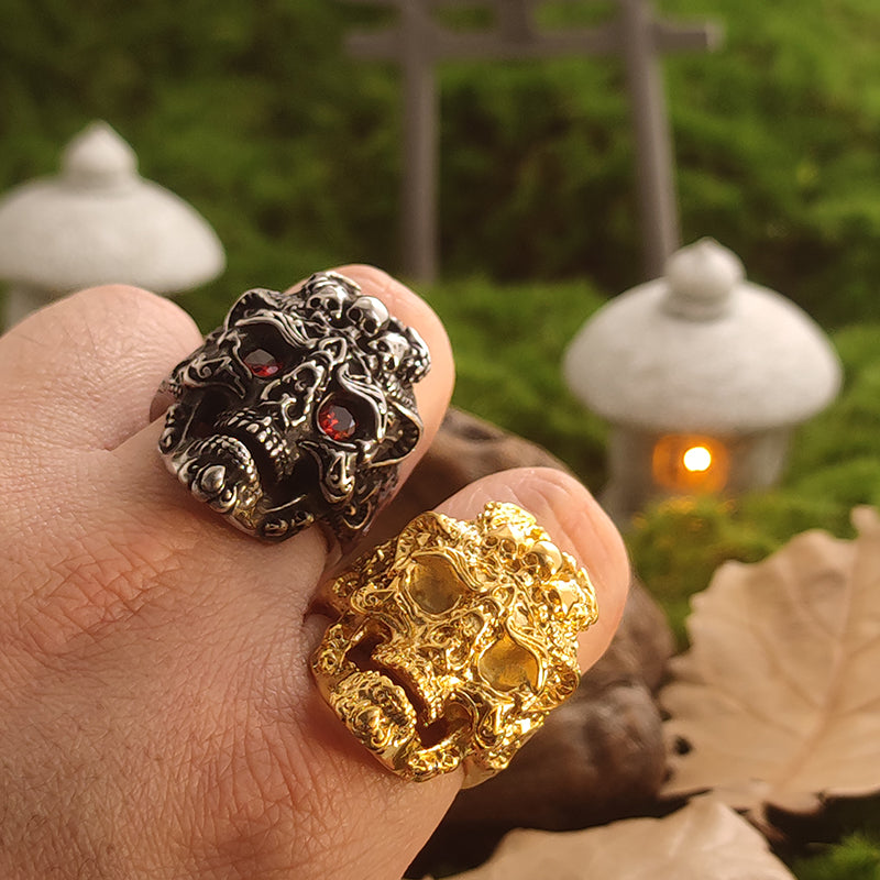 “Evil Soul” | Ten Hells Series Skull Ring