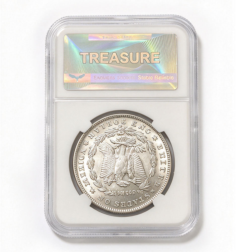 1878–1921 US Morgan Silver Dollar With Case (O Version)