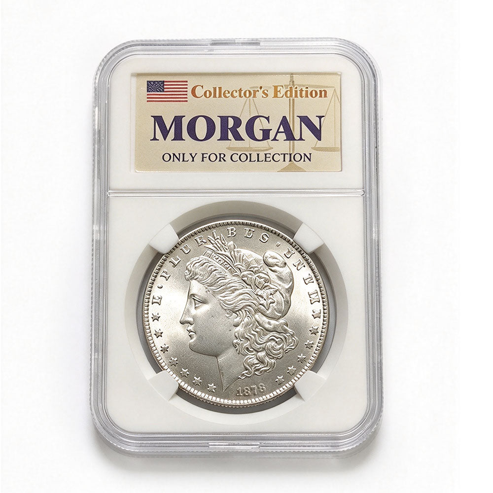 1878–1921 US Morgan Silver Dollar With Case (O Version)