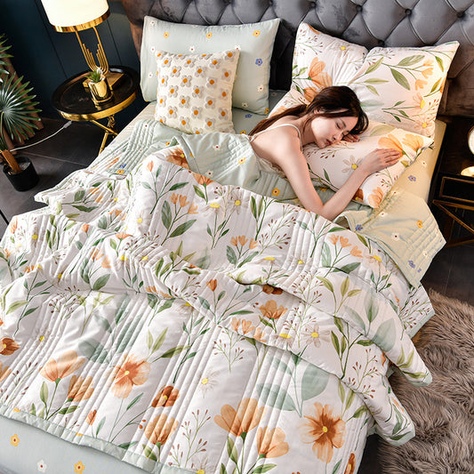 ❄️Summer Gift For Your Family--Cool Ice Silk Summer Cartoon Blanket