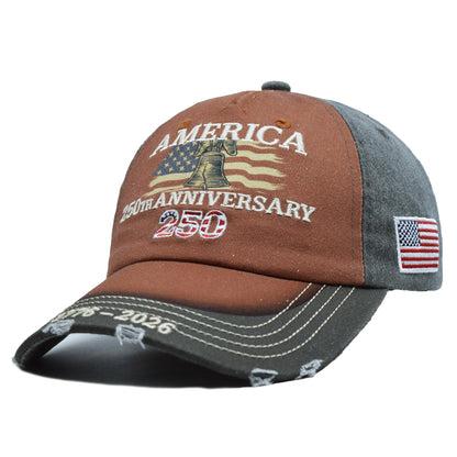 America 250th Anniversary Embroidered Baseball Cap