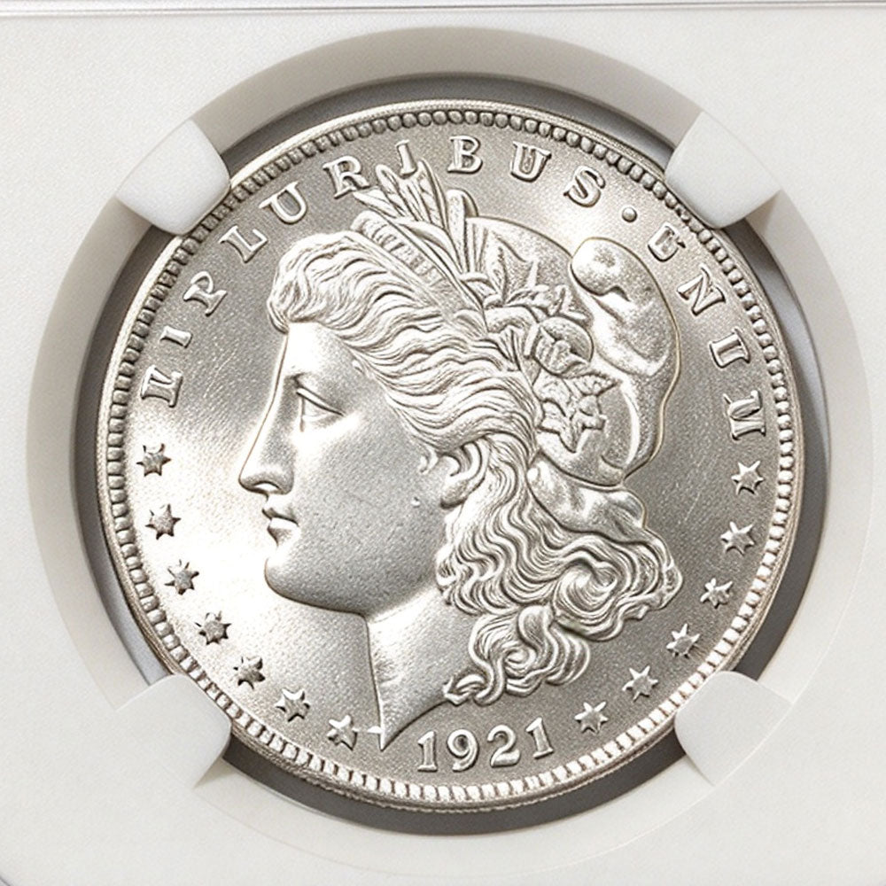 1921-D Morgan Silver Dollar With Case