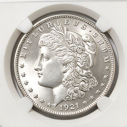 1921-D Morgan Silver Dollar With Case
