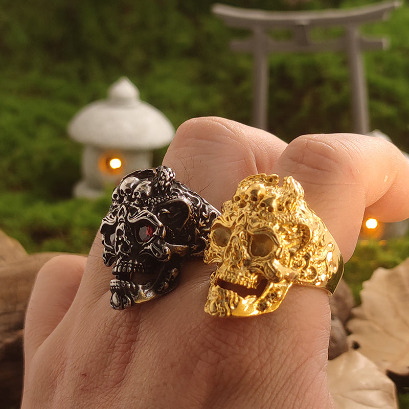 “Evil Soul” | Ten Hells Series Skull Ring