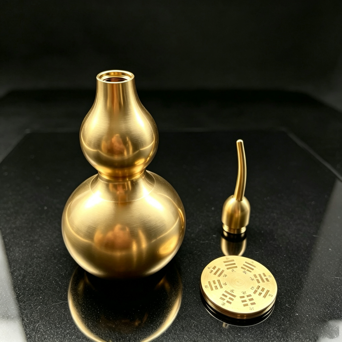 Solid Copper Gourd Ornament