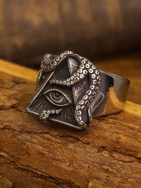 👁️‍🗨️ Cthulhu Tentacle All-Seeing Eye Ring
