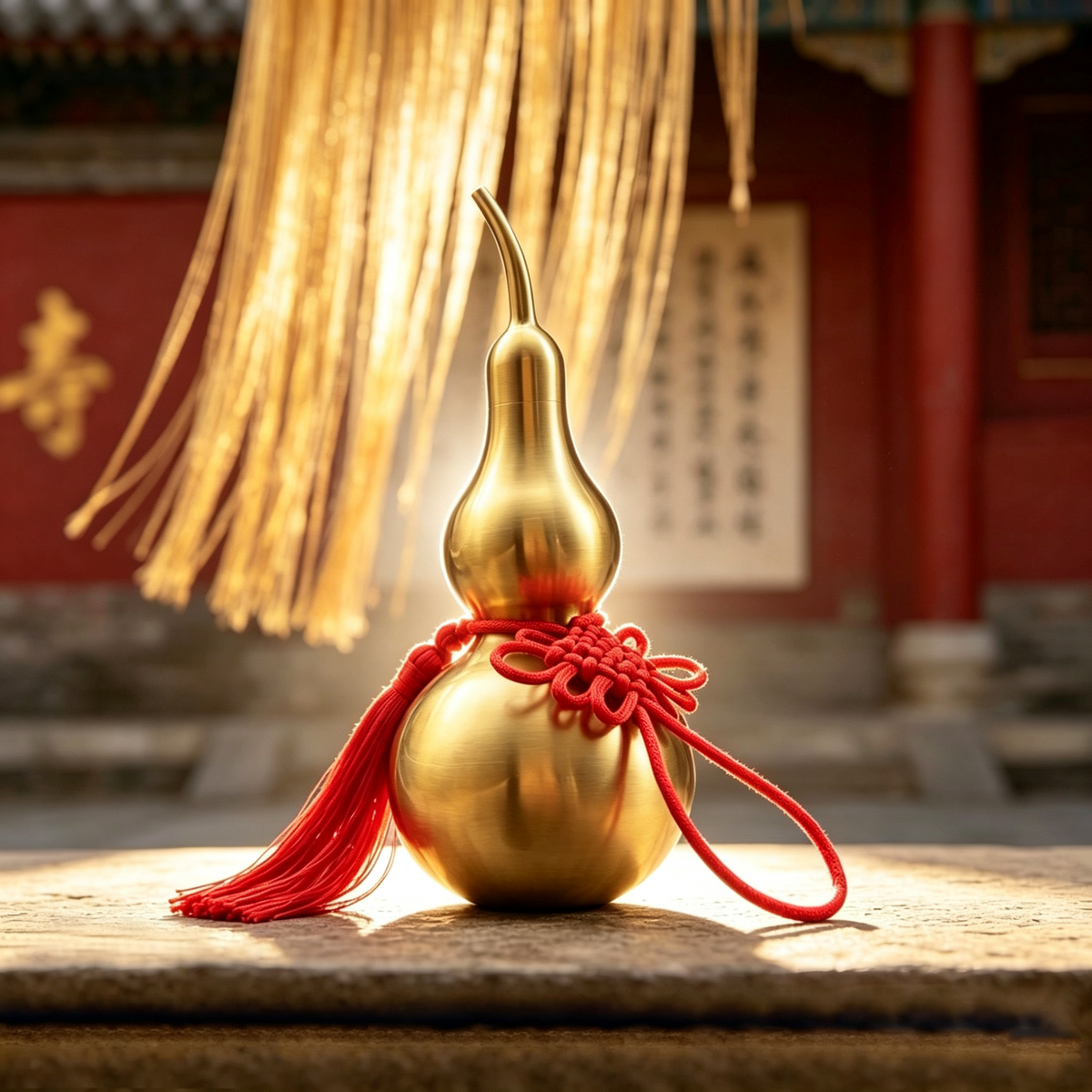 Solid Copper Gourd Ornament
