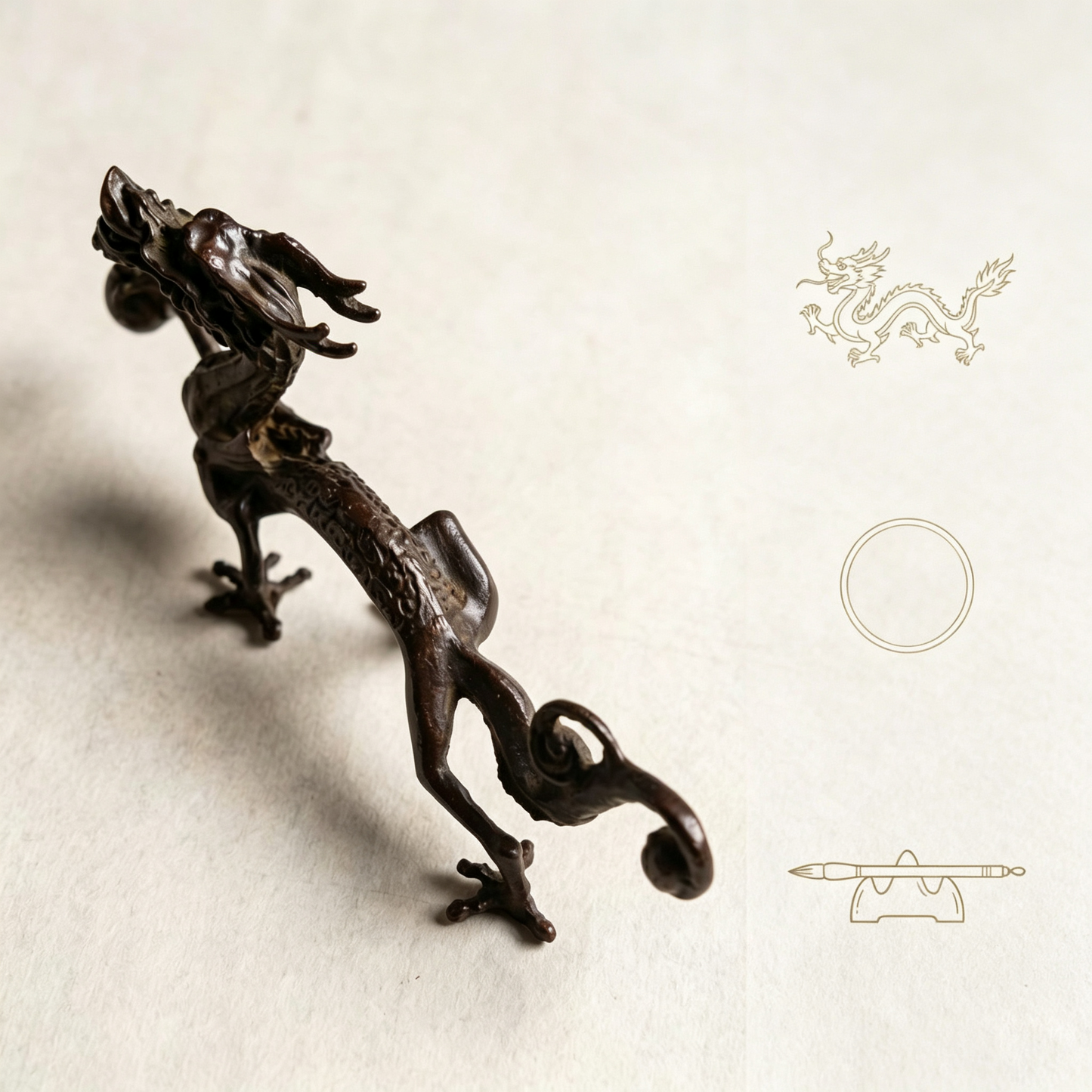 Five-Clawed Dragon Pen Holder