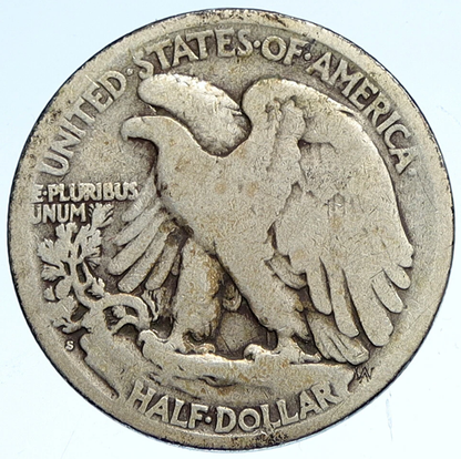 1920 Walking Liberty Silver Half Dollar Coin (Multiple Years Available)