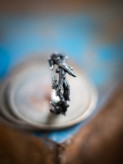“Endure and Rise” | Vintage Black Thorn Ring