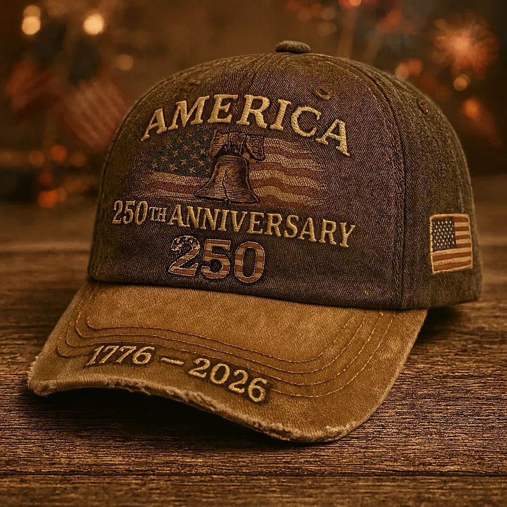 America 250th Anniversary Embroidered Baseball Cap