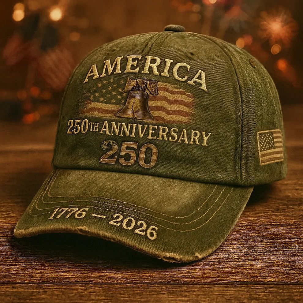 America 250th Anniversary Embroidered Baseball Cap