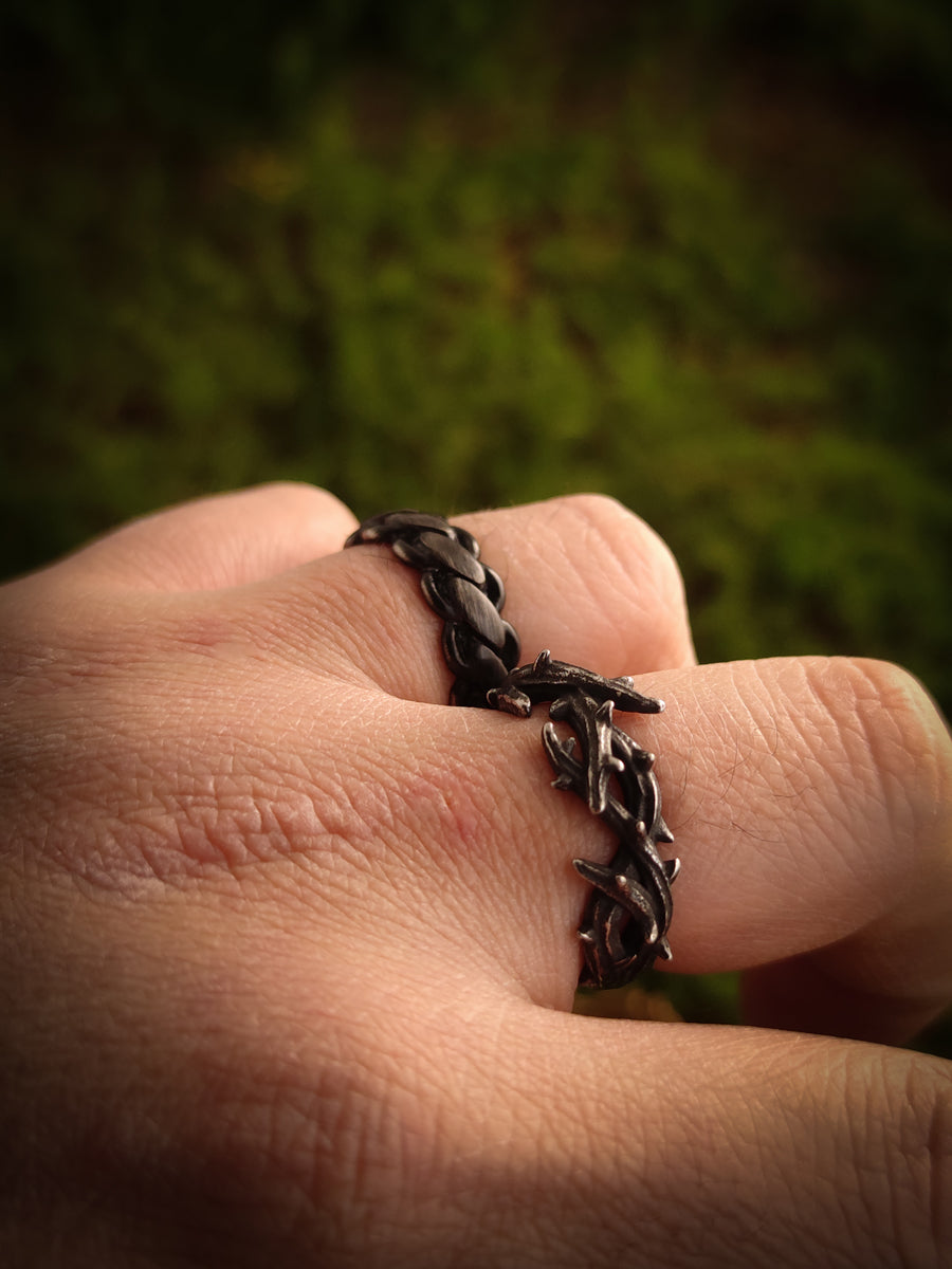 “Endure and Rise” | Vintage Black Thorn Ring