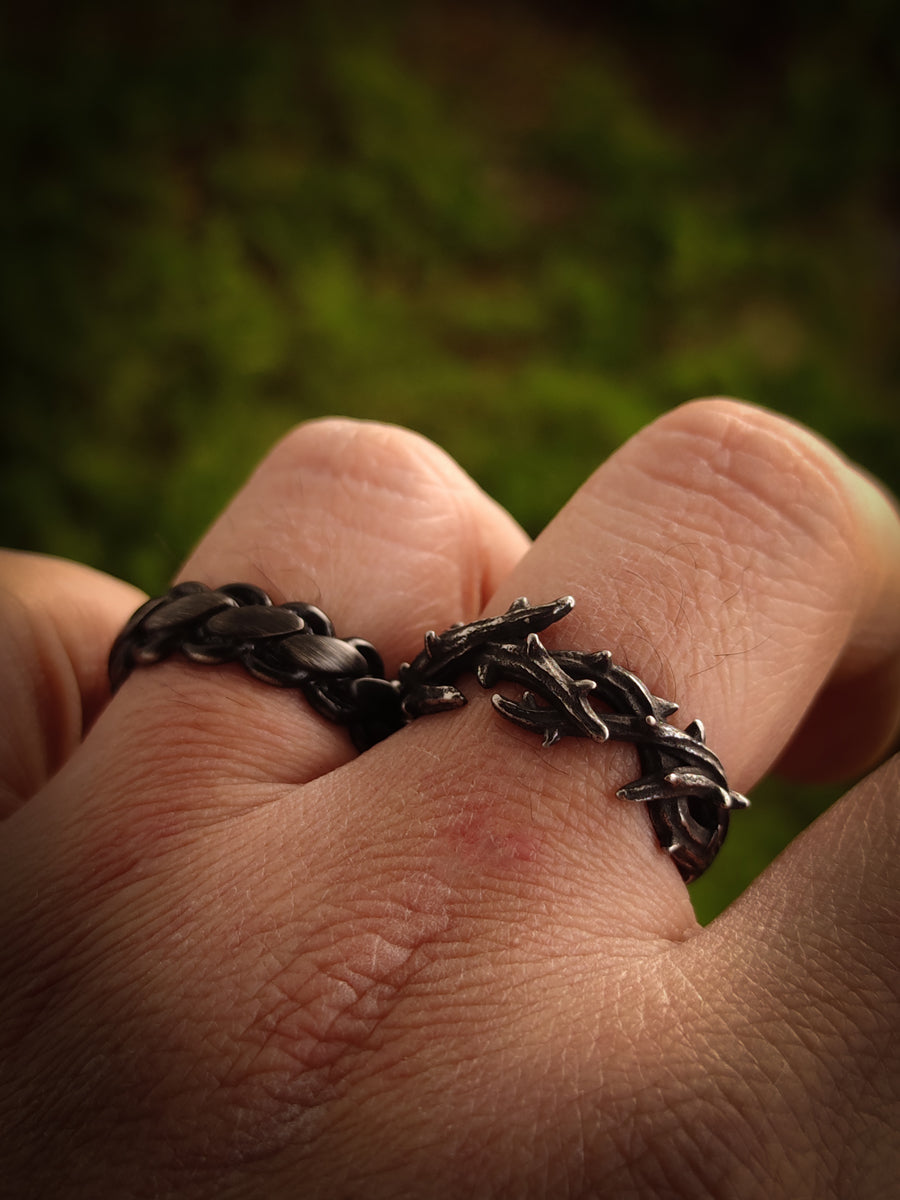 “Endure and Rise” | Vintage Black Thorn Ring