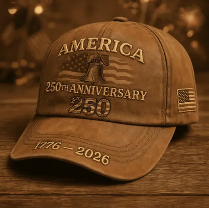 America 250th Anniversary Embroidered Baseball Cap