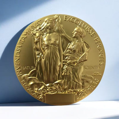 Nobel Prize in Physics Medal Replica (1:1 Scale) With Gift Box