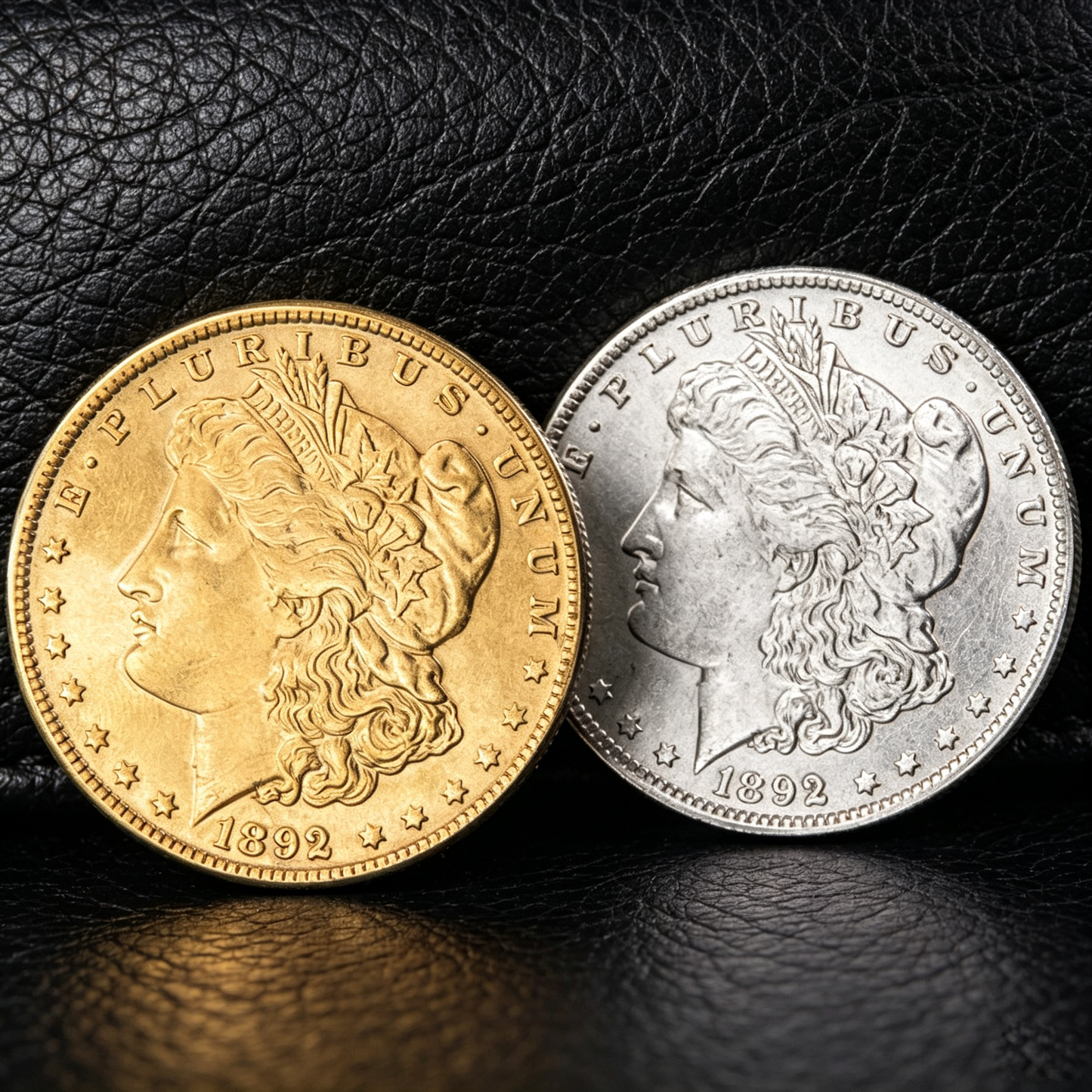 1892 Morgan Silver Dollar Gold & Silver Tone Coin