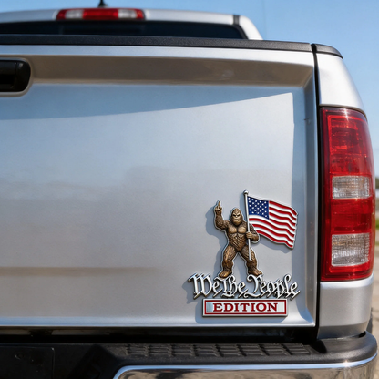 Patriot Flag Metal Car Emblem Badge