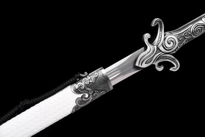 Ancient Chinese Sword han jian-Forged High Carbon Steel Blade,Alloy Handle