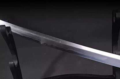 Samurai swords real sharp,Katana(Damascus steel,Skin Scabbard,Copper tosogu)Full tang,Length 39"